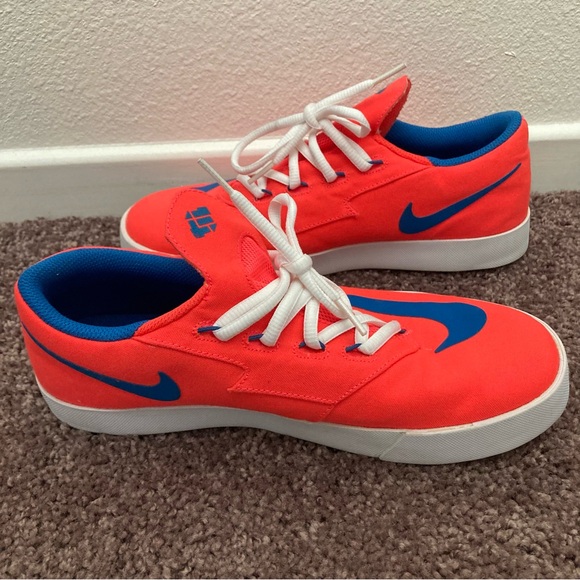 NIKE KD Kevin Durant Sneakers Size 8.5 Womens = 7Y Hyper Orange Blue - Picture 10 of 11